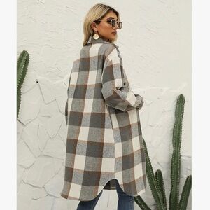 Flannel Duster Shacket | Plaid | Size M